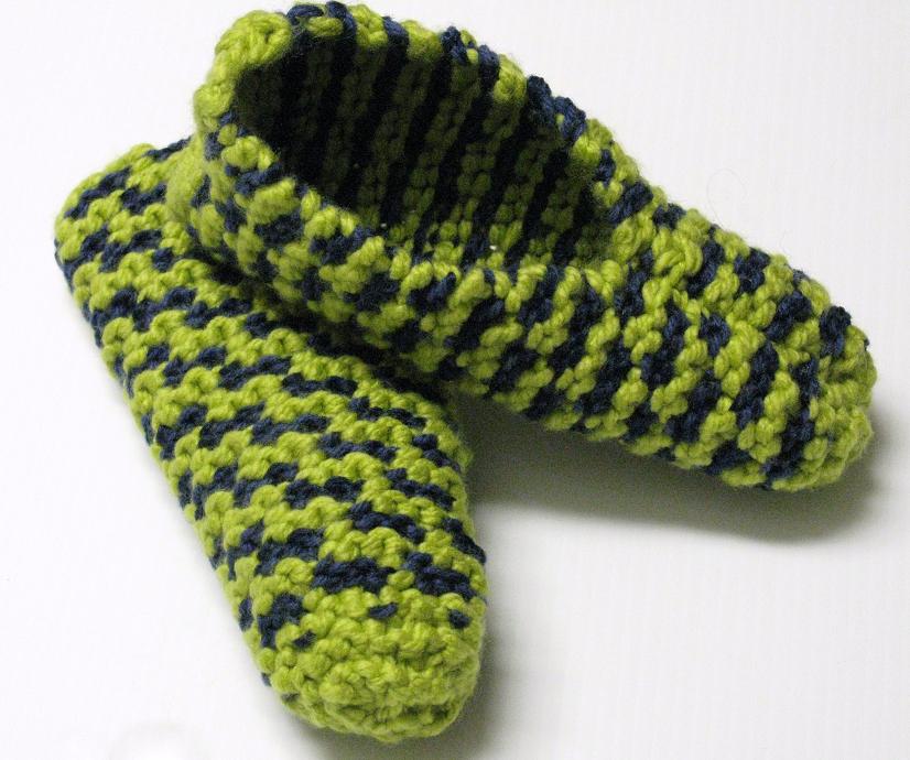 patron pantoufle au tricot