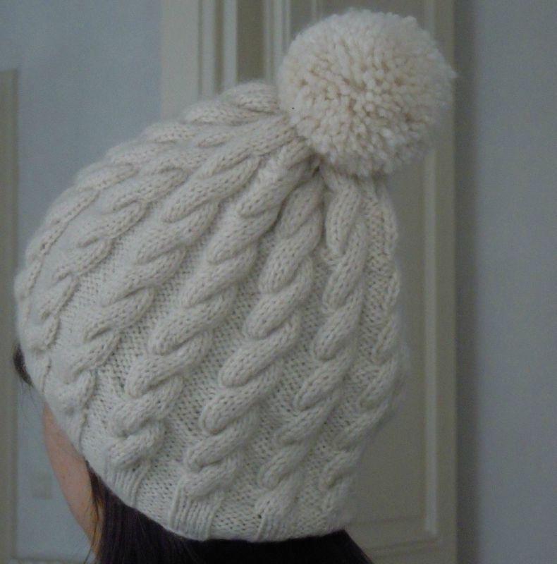 patron tricot bonnet pompon