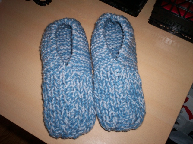 patron pantoufle au tricot