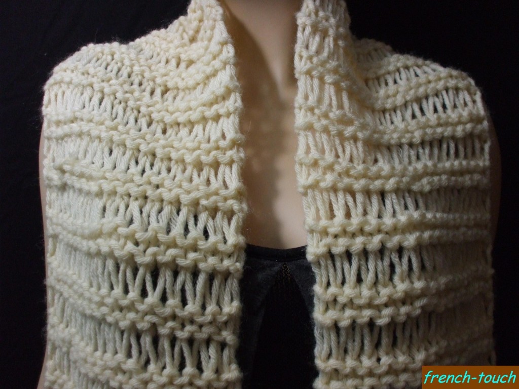patron tricot foulard femme