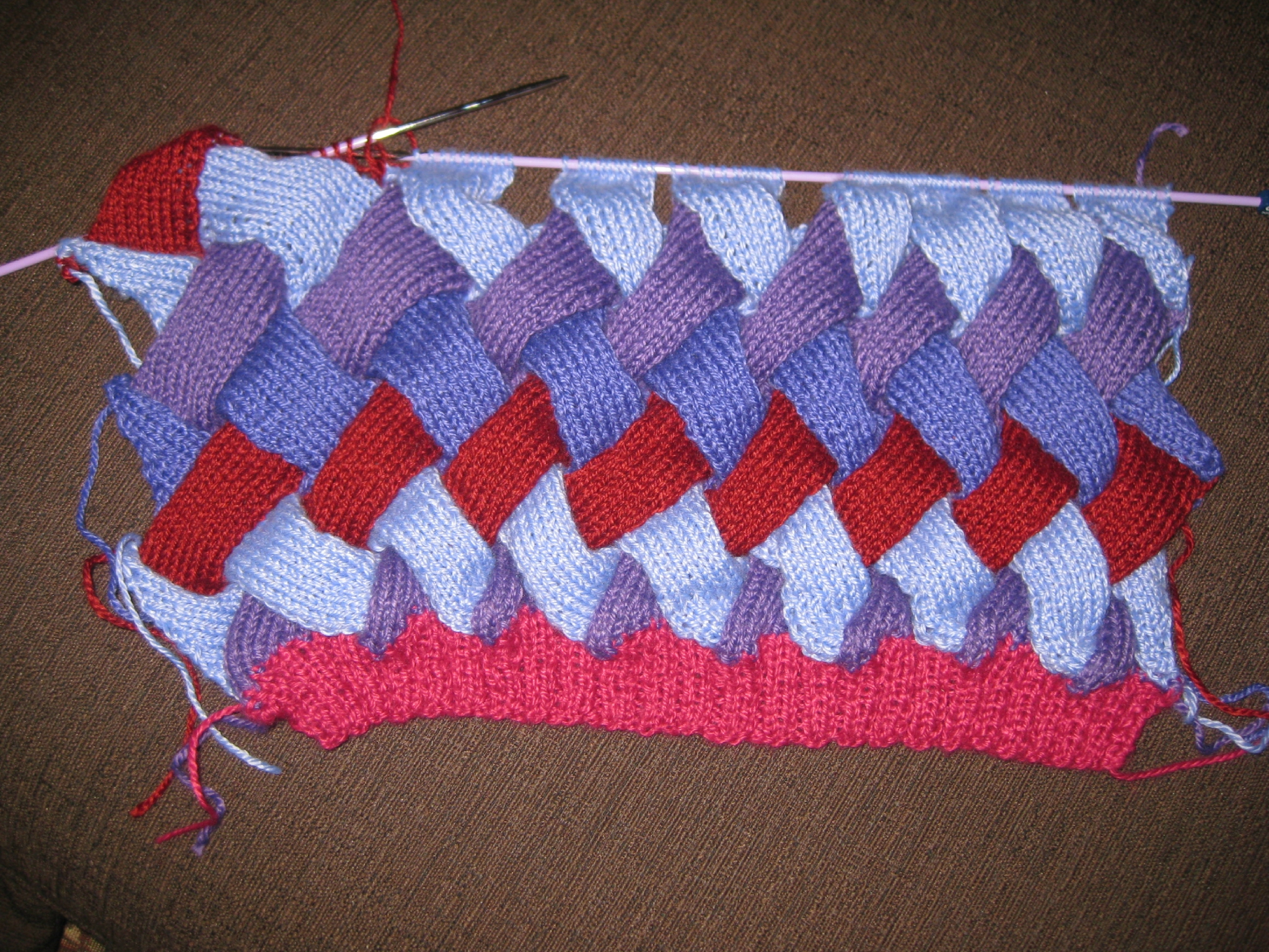 patron tricot entrelac