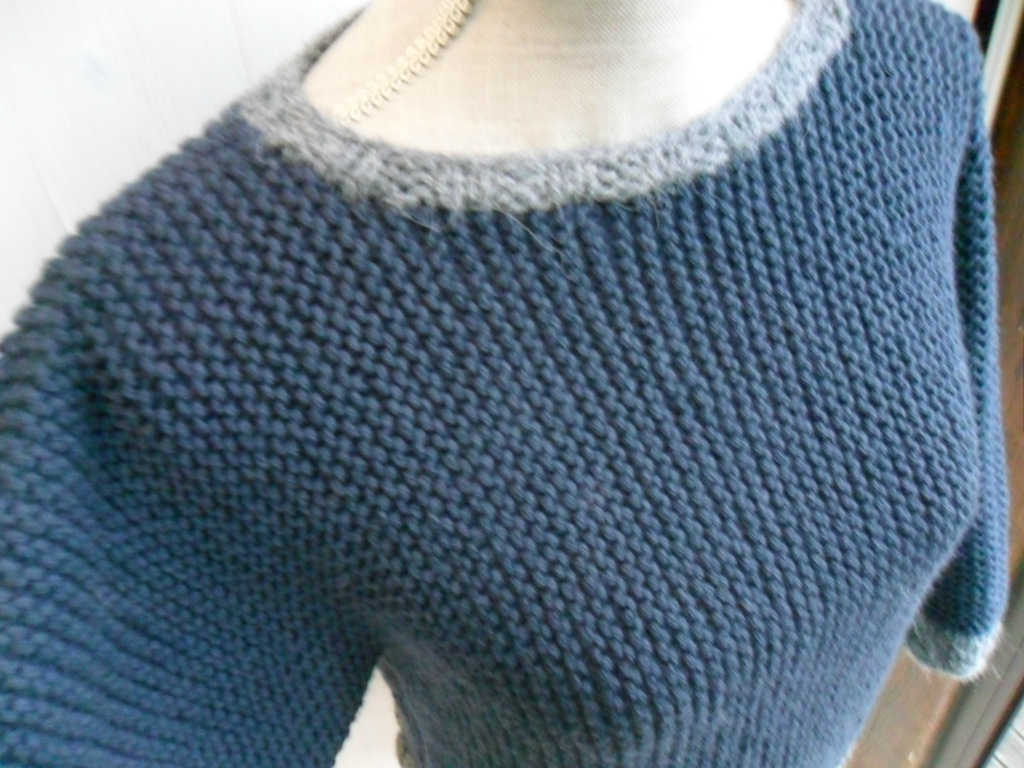 patron tricot pull point mousse