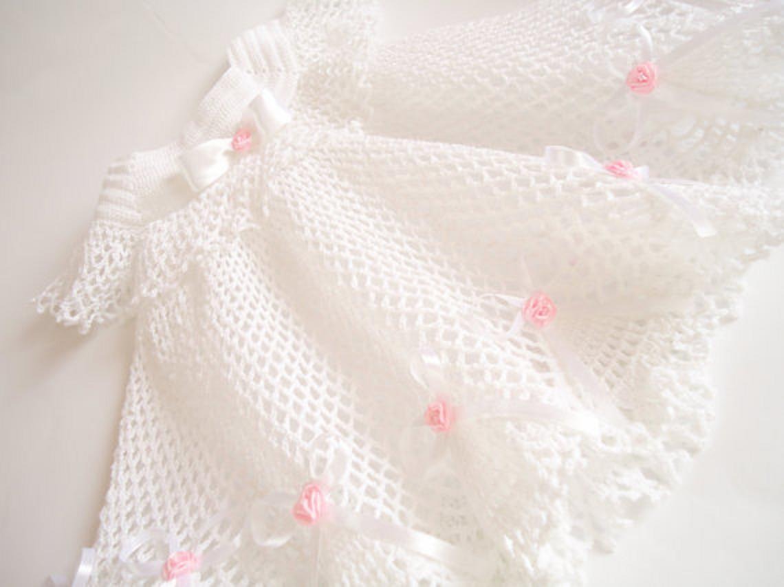 patron tricot robe bapteme