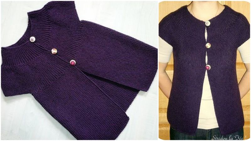 patron tricot veste fillette