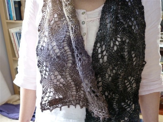 patron tricot foulard dentelle