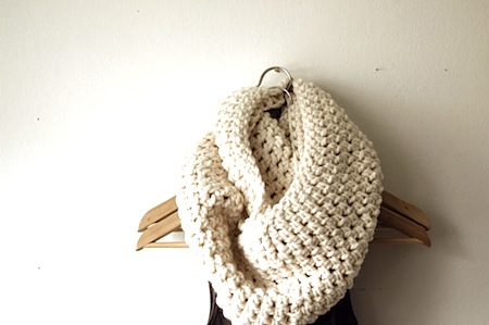 patron tricot foulard en rond