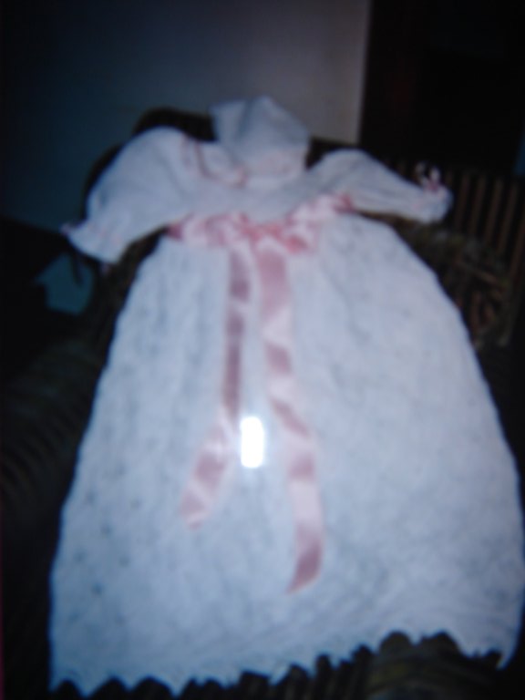 patron tricot robe bapteme