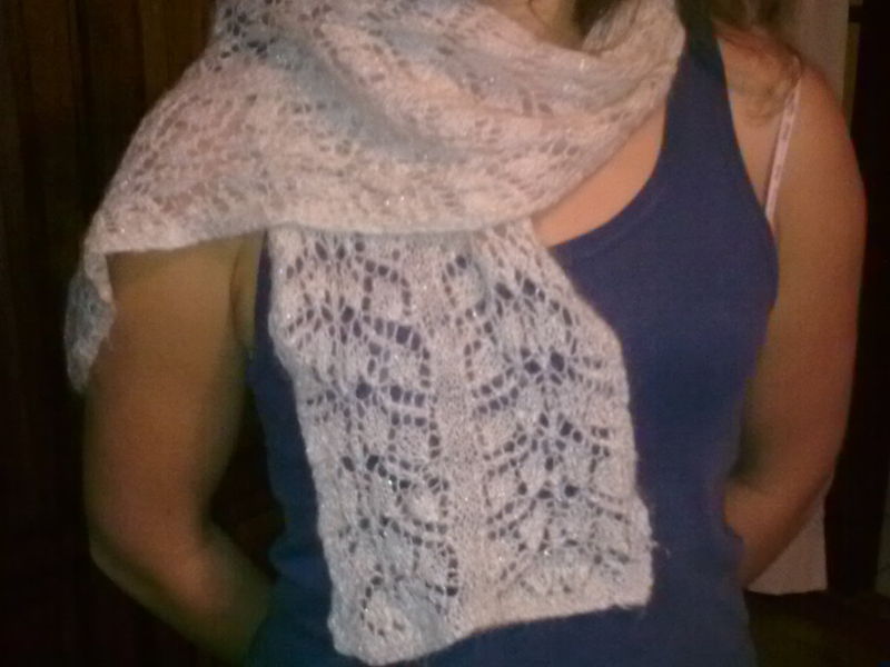 patron tricot foulard dentelle