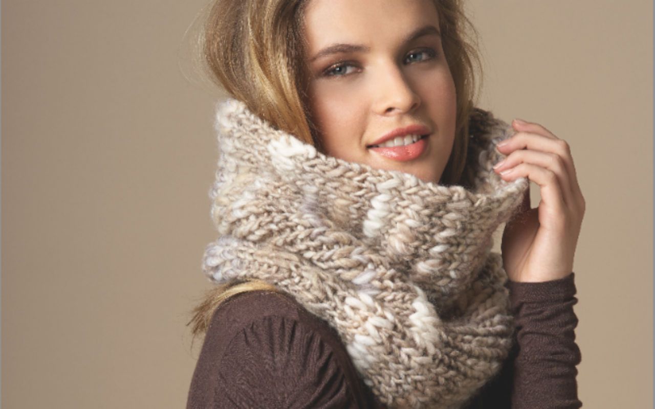 patron tricot foulard en rond