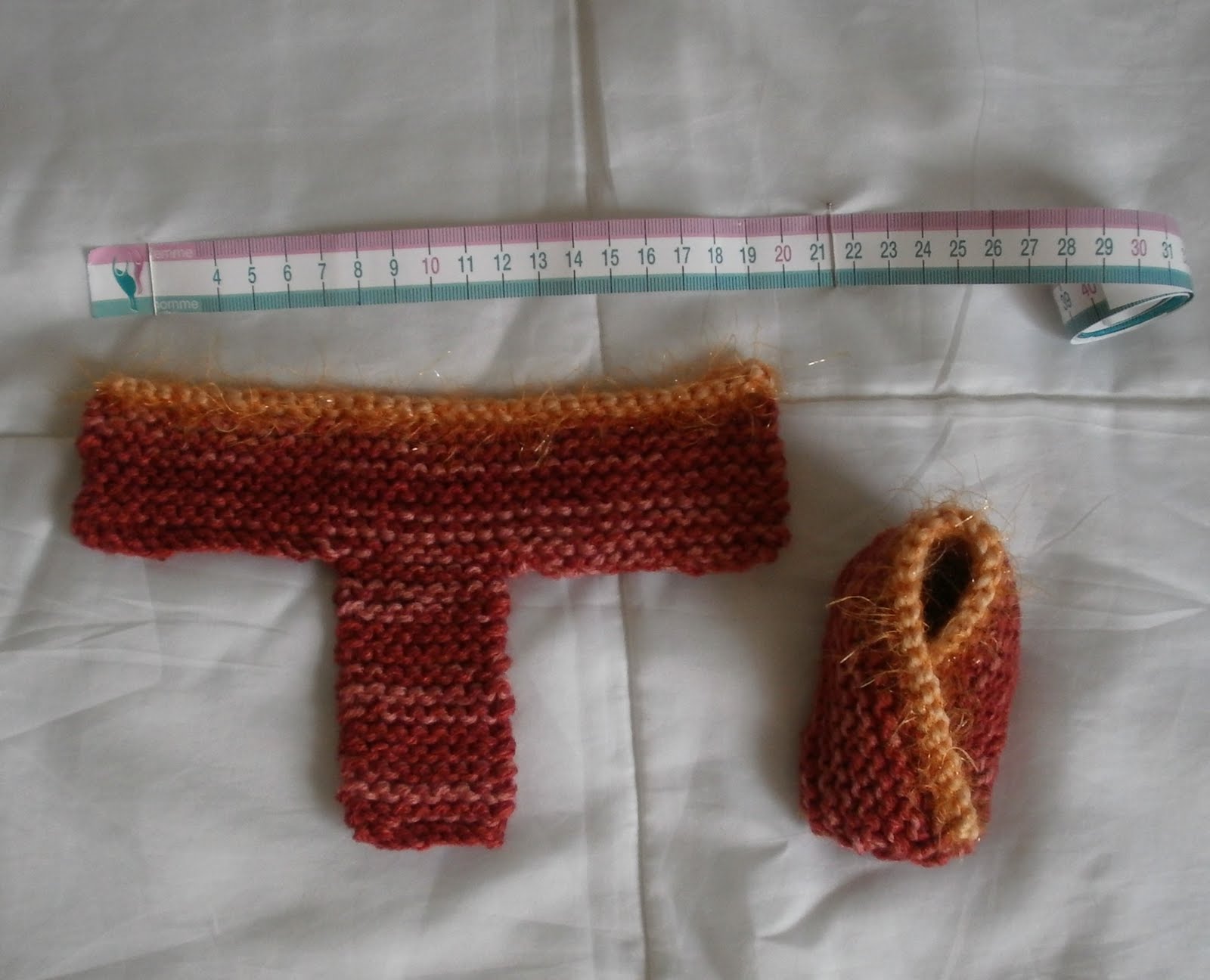 patron tricot pantoufle kimono