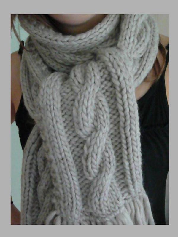 patron tricot foulard facile