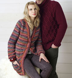 patron tricot gilet long femme