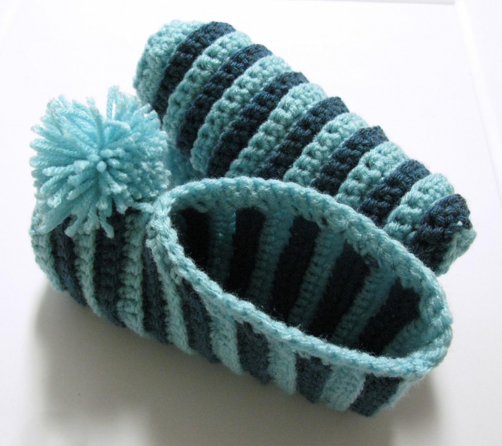 patron tricot pantoufle homme