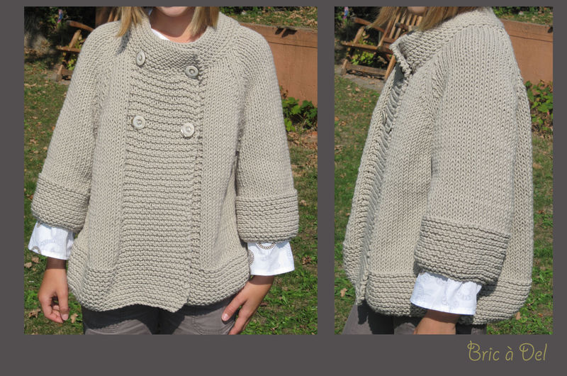 patron tricot gilet coton
