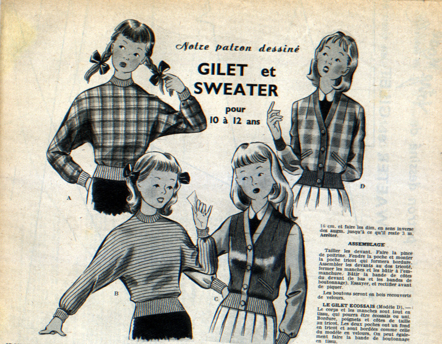 patron tricot vintage