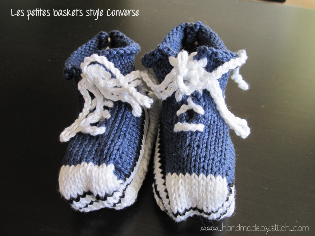 patron tricot pantoufle converse