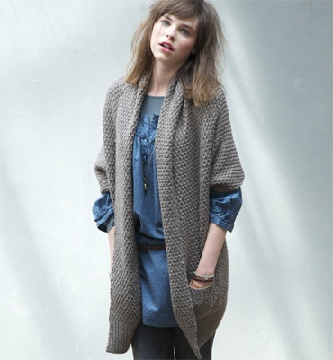 patron tricot gilet court