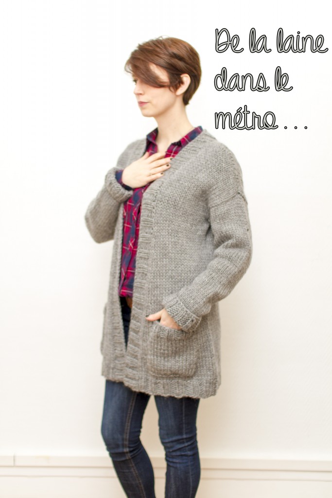 patron tricot gilet oversize