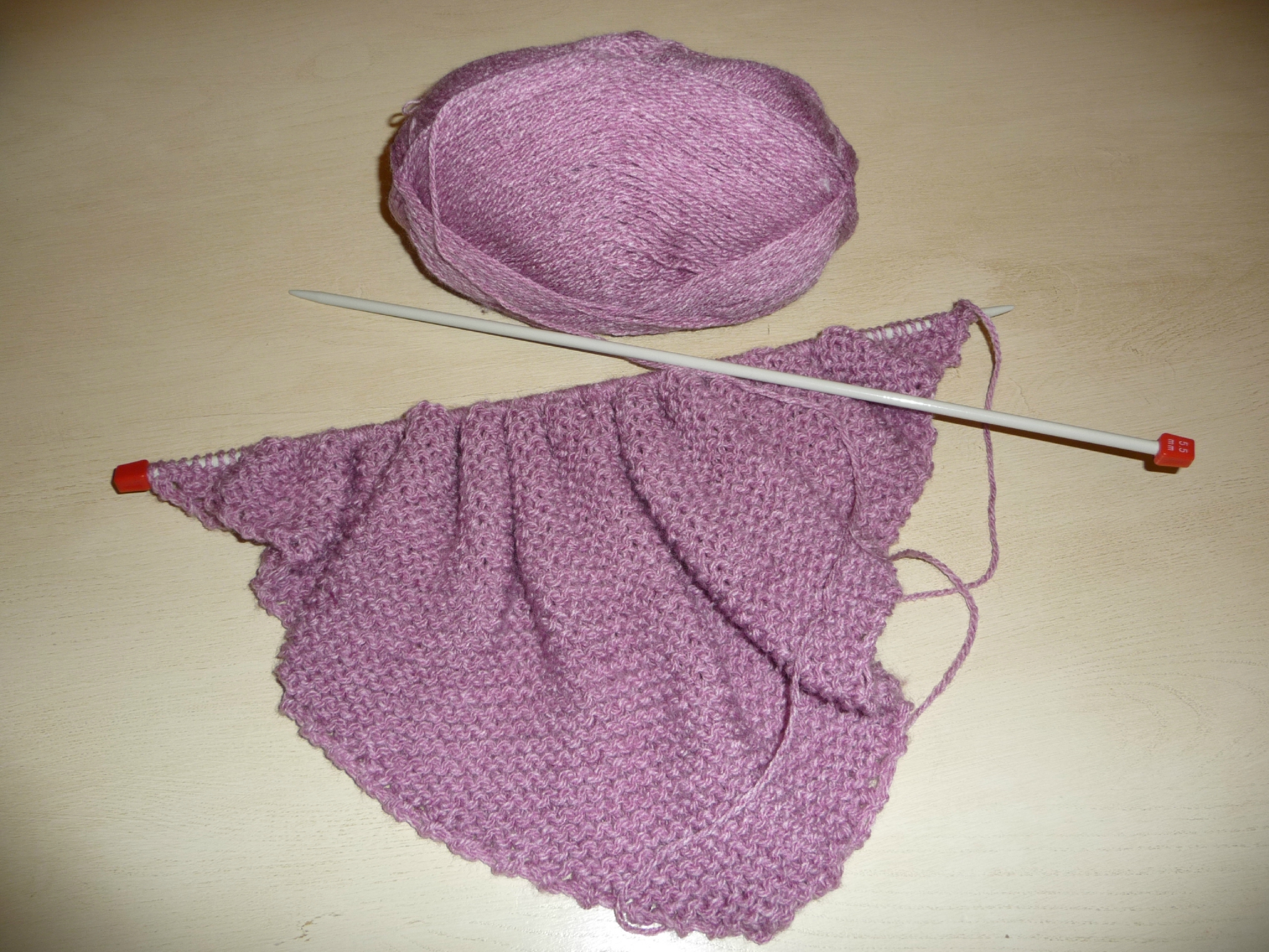 patron chale triangle tricot