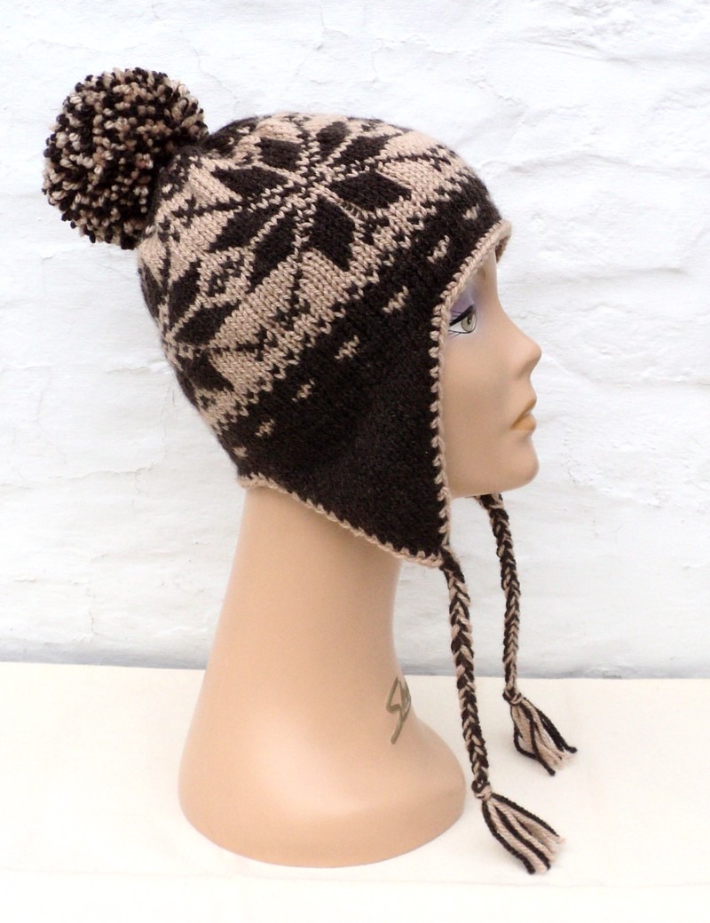 patron tricot bonnet peruvien
