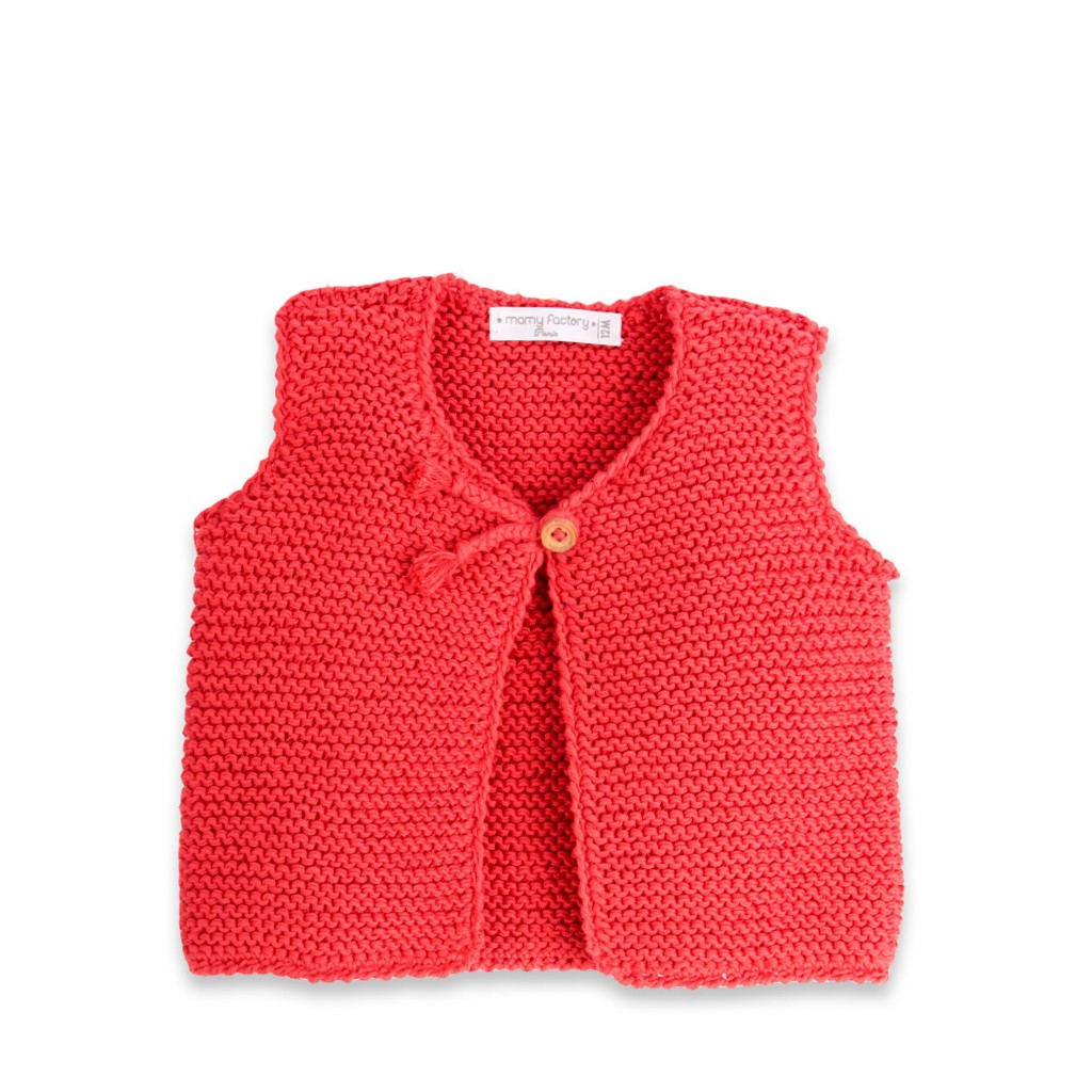 patron tricot gilet sans manche 2 ans