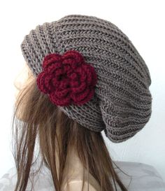 patron tricot bonnet slouch