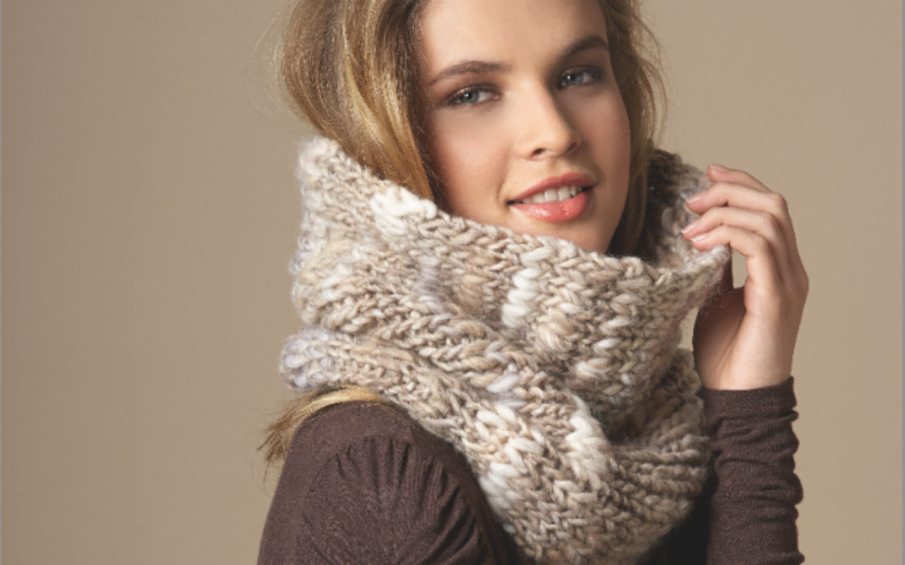 patron tricot foulard snood