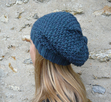 patron tricot bonnet slouch
