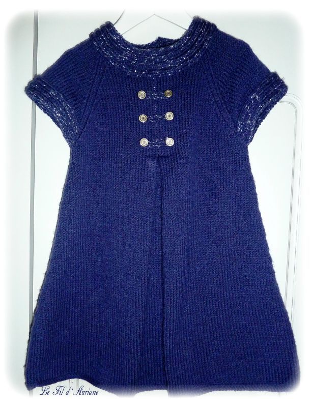 patron tricot gratuit robe fille
