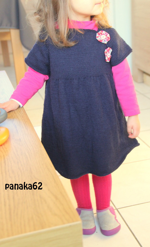 patron robe tricot 2 ans