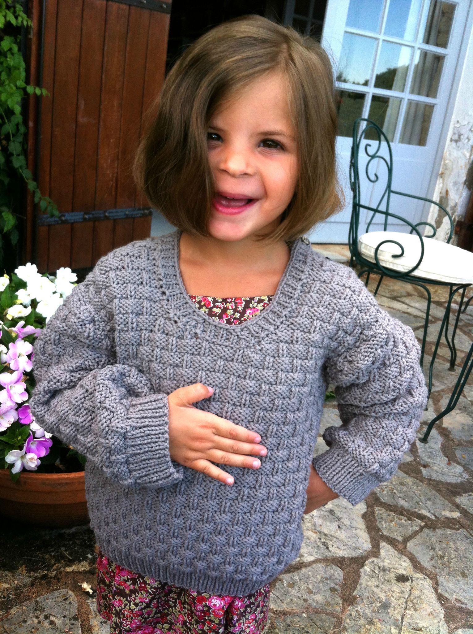 patron tricot pull fille 10 ans